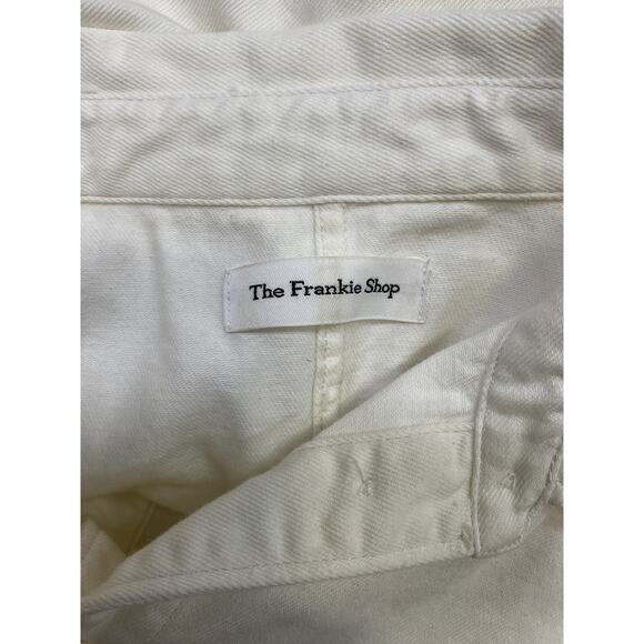 The Frankie Shop 'Wren' White Cotton Denim Romper Size S - Picture 4 of 5